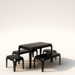 mobiliario industrial para exteriores juego de comedor Foldin